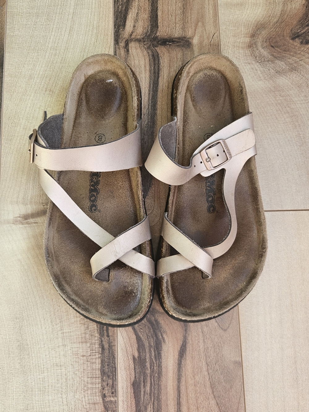 SoftMoc Suede Slide Sandal in Light Pink